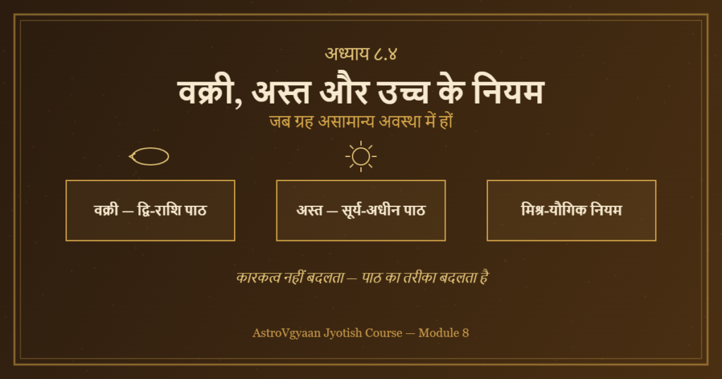 भृगु नंदी नाड़ी वक्री अस्त उच्च ग्रह विशेष नियम