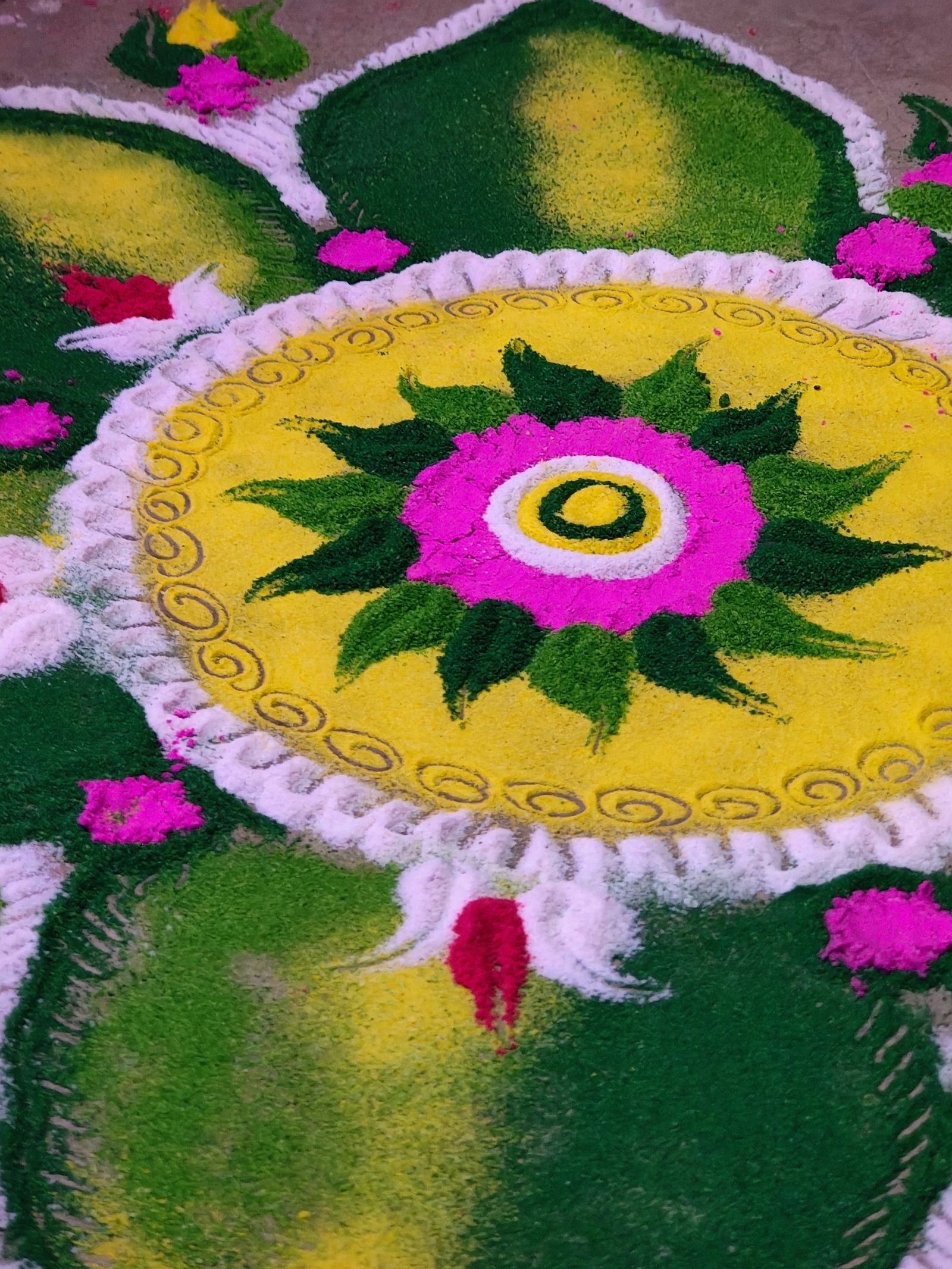 अष्टकवर्ग विश्लेषण - रंगोली पुष्प पैटर्न
