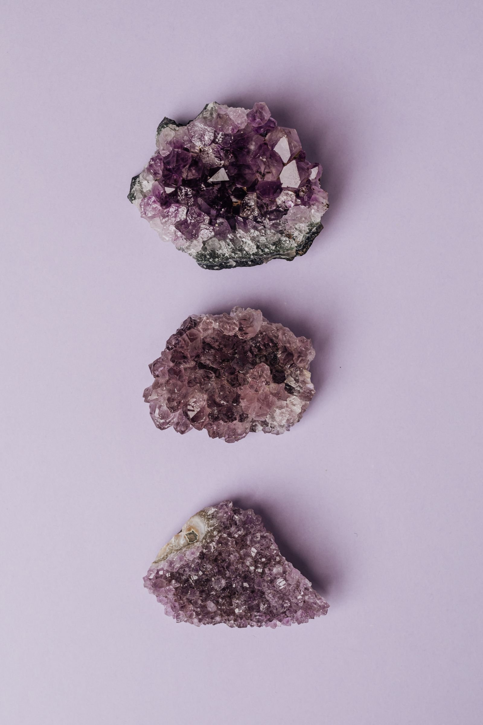 Amethyst crystal purple color