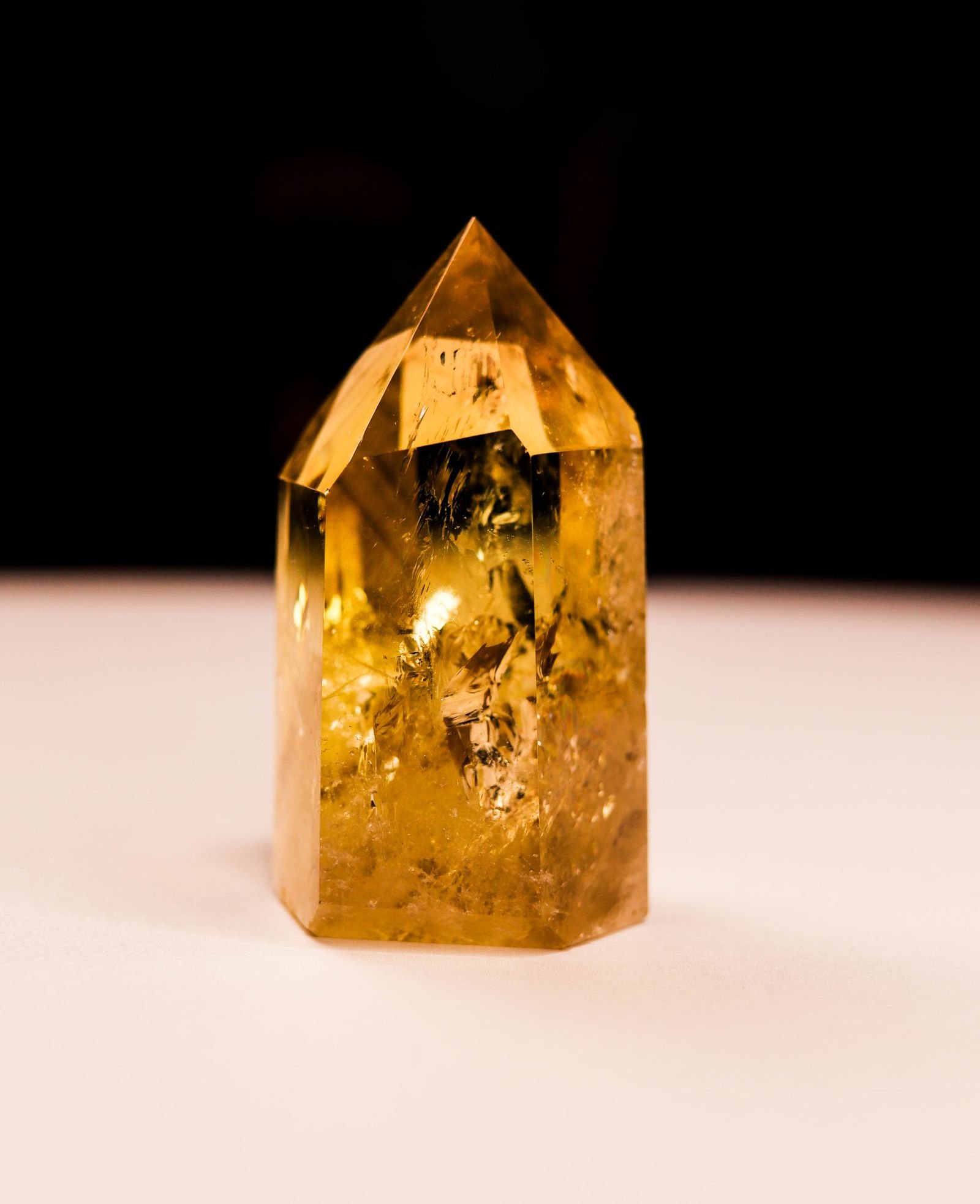 Citrine crystal polished yellow golden