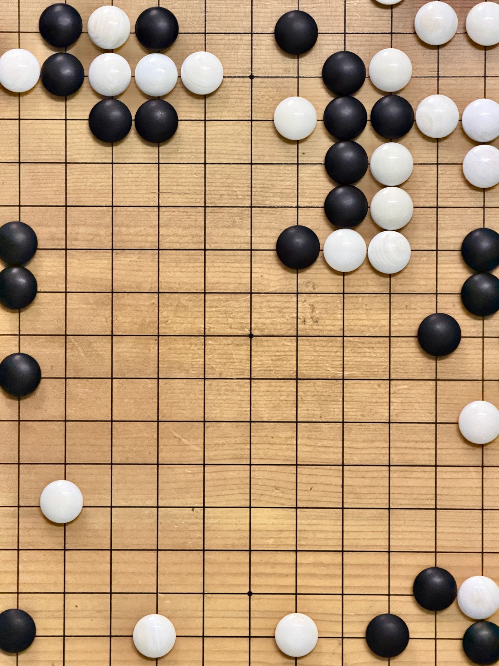 Go board par stones strategic sthiti mein - anko ki sthiti ka pratik