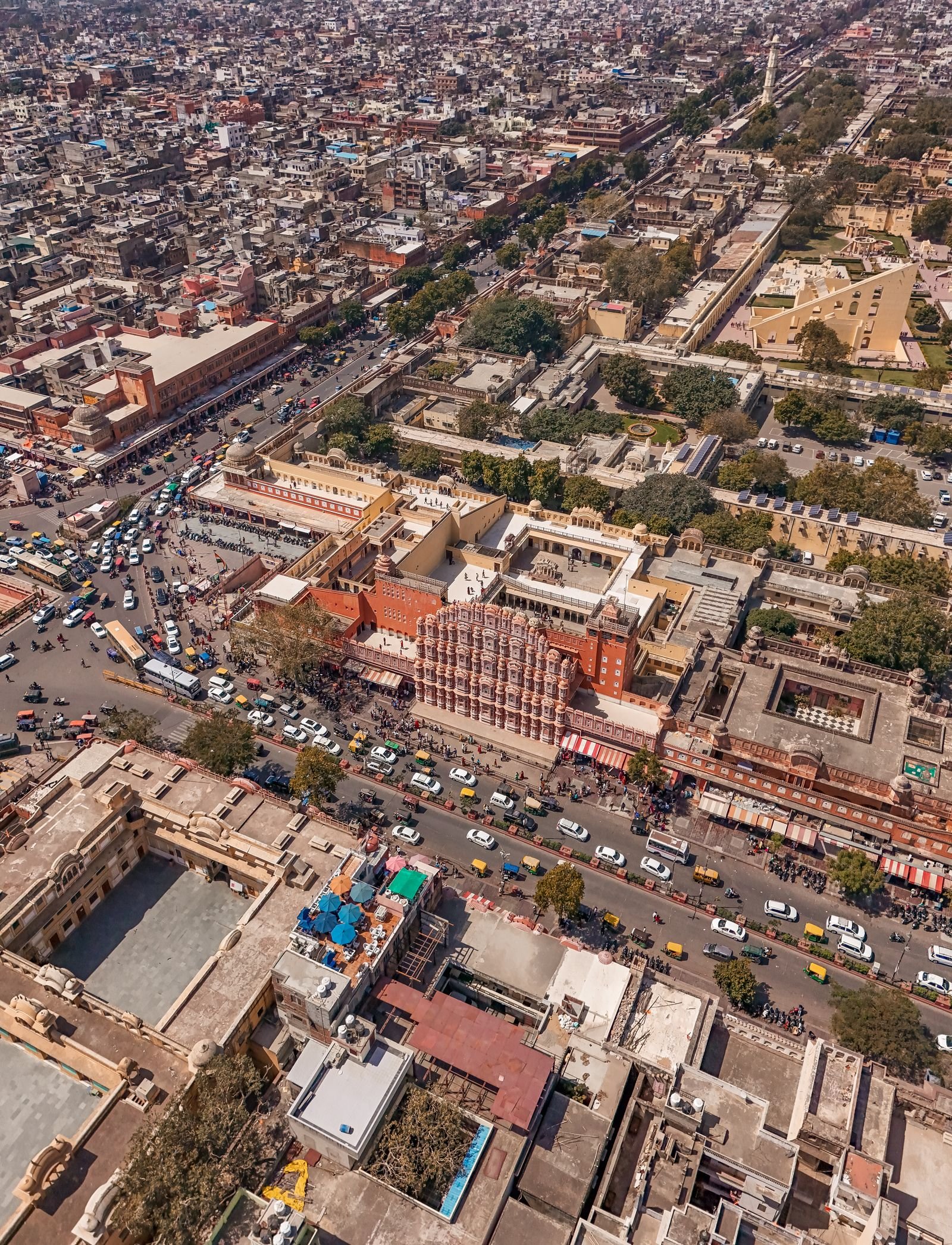 नगर निर्माण मार्ग वीथी - जयपुर हवाई दृश्य